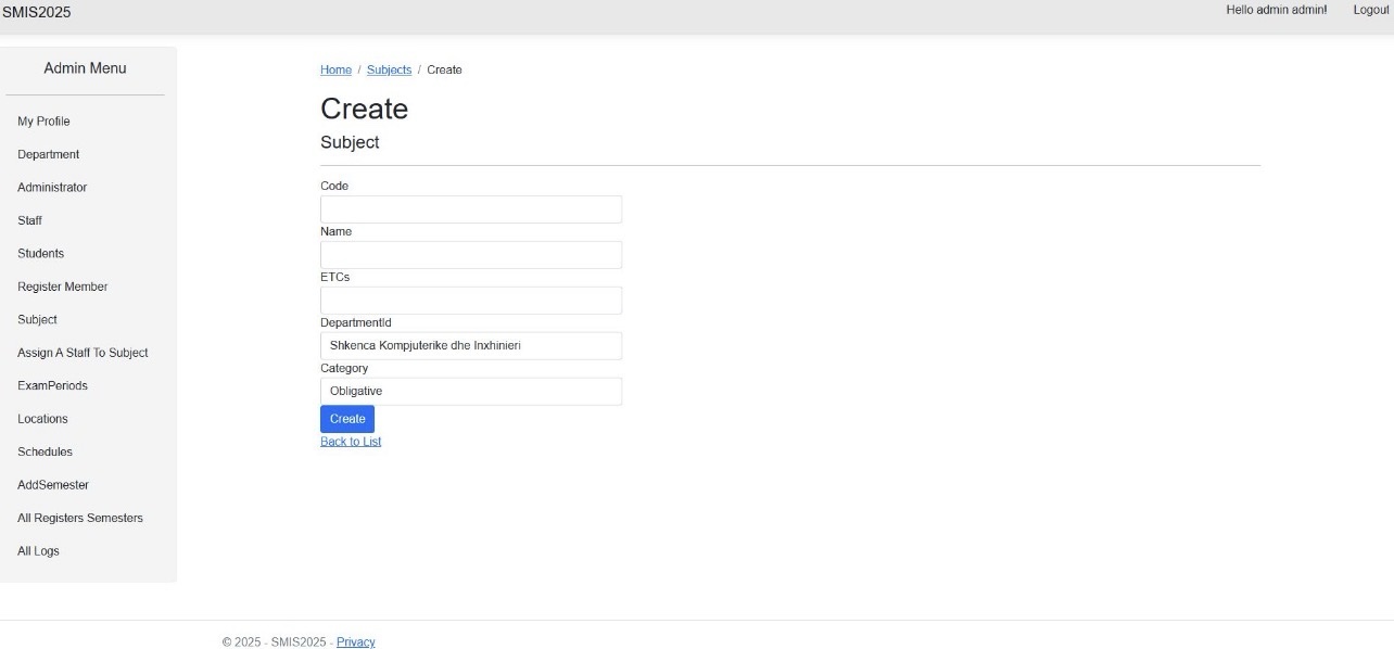 SMIS - Student Management